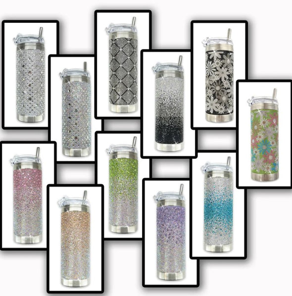 Jacqueline Kent Bling Tumblers (with Newly Designed Screw-on Lids)