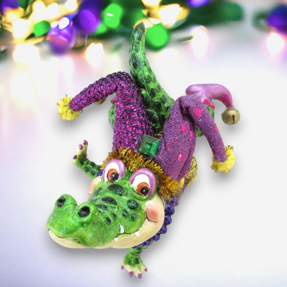 Jester Alligator Ornament