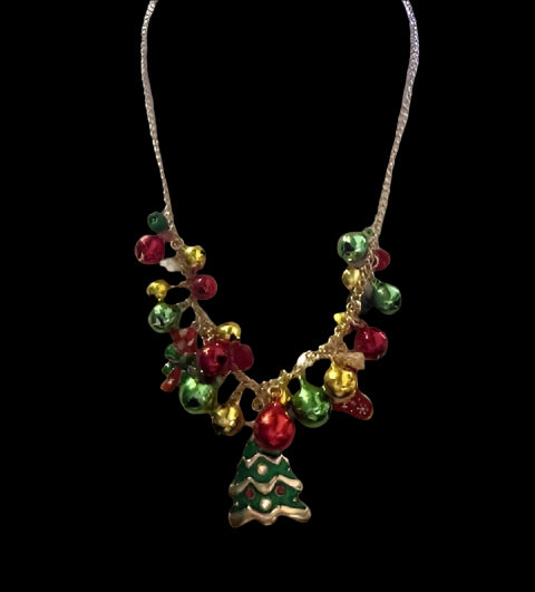 Jingle Bell Multi-Charm Necklace & Earrings Set