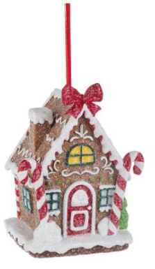 Claydough Gingerbread LED House Ornaments by Kurt Adler