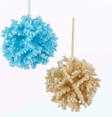 Styrofoam Coral Ball Ornaments by Kurt Adler