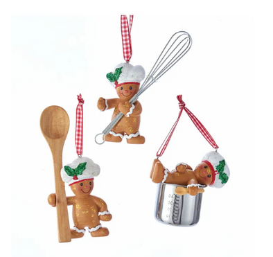 Gingerbread Boy with Cooking Utensils Ornaments by Kurt Adler
