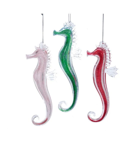 Glass Seahorse Ornaments from Kurt Adler