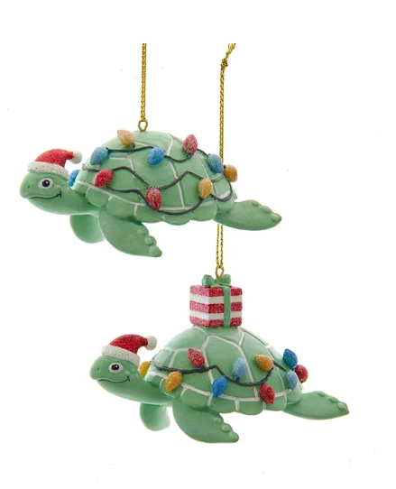 Whimsical Green Sea Turtle Ornaments from Kurt Adler