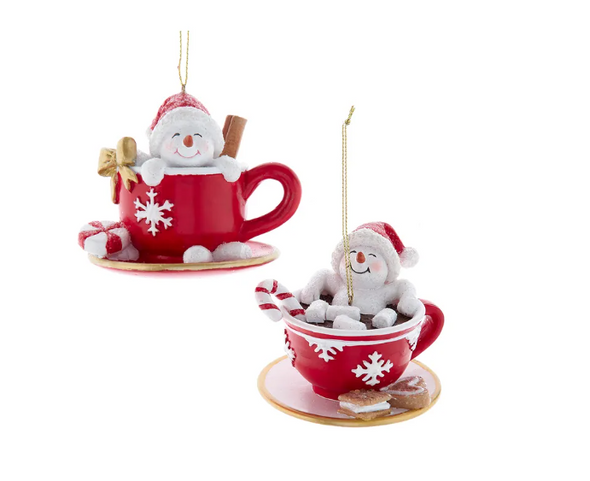 Snowman in a Teacup Ornament from Kurt Adler