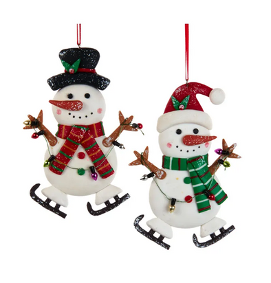 Snowman with Ice Skates Ornaments by Kurt Adler