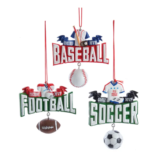 Sports Ornaments from Kurt Adler