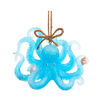 Transparent Sea Blue Octopus from Kurt Adler