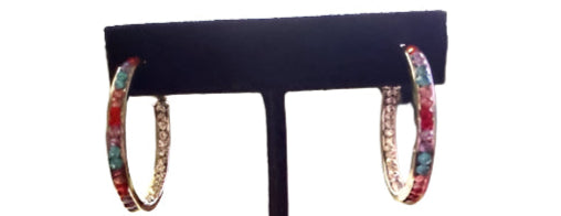 Multicolor Crystal Hoop Earrings from Jacqueline Kent