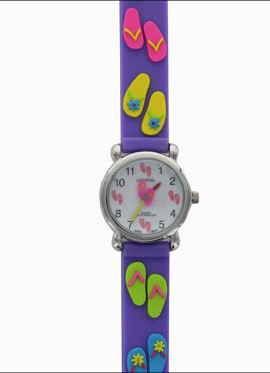 Children's Flip Flop Watch with Rubber Band