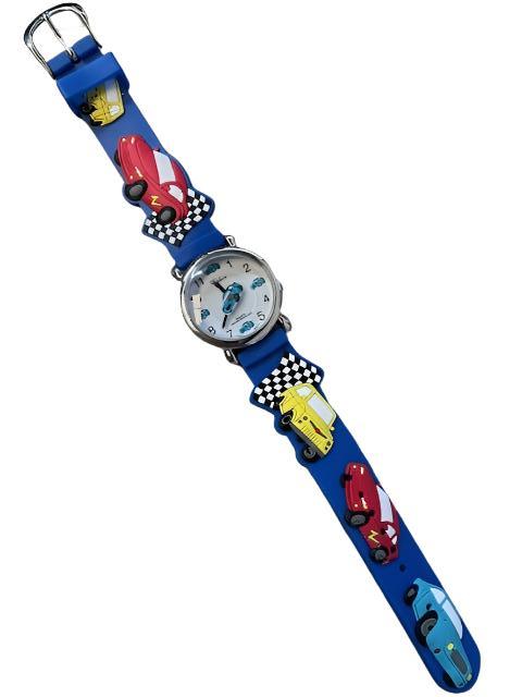 Children's Race Cars Watch with Rubber Band