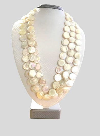 Mother of Pearl Coin Necklace