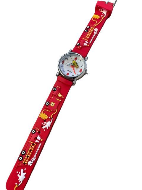 Children's Fire Truck Watch with Rubber Band