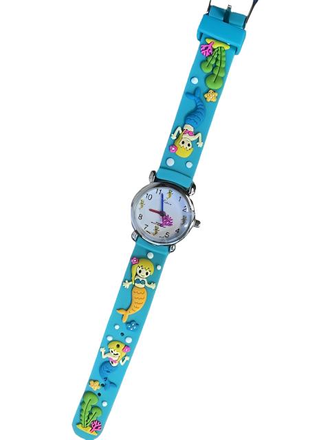 Children's Mermaid Watch with Rubber Band