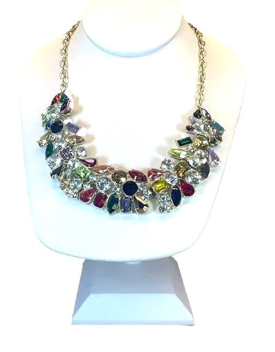 Eye Candy Faceted Glass Crystal Chunky Necklace