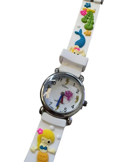 Children's Mermaid Watch with Rubber Band