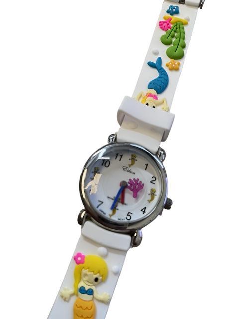 Children's Mermaid Watch with Rubber Band