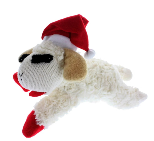 Lamb Chop with Santa Hat Squeaky Toy