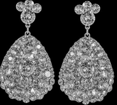 Large Pave Swarovski Crystal Earrings from Jim Ball Designs