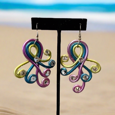Jeff Lieb Swarovski Multicolor Crystal Earrings