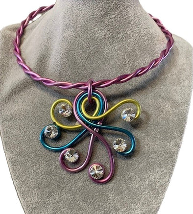 Jeff Lieb Swarovski Multicolor Necklace
