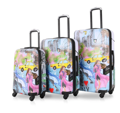 New York Love Fashion Spinner Wheel Luggage by Tucci Italy