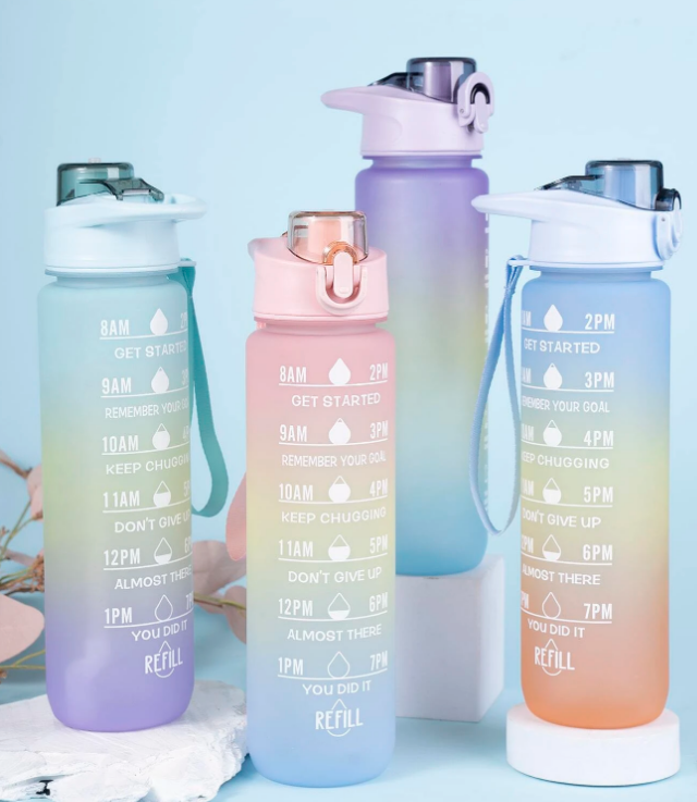 Gradient Motivational Water Bottle (32 oz) – Lady Gryphon