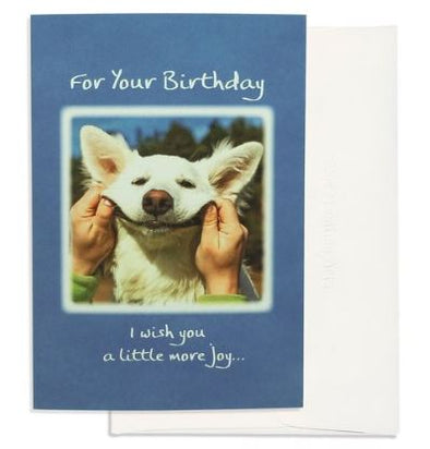 “For Your Birthday I wish you a little more joy…”  Greeting Card