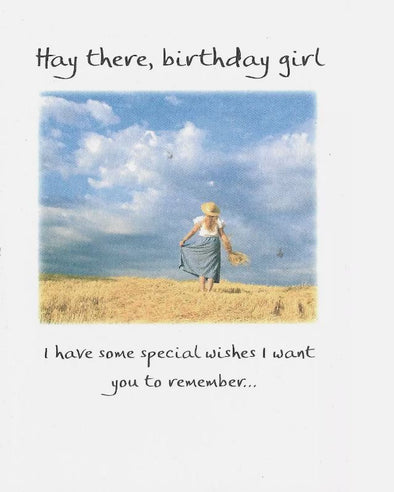 "Hay There Birthday Girl" Greeting Card