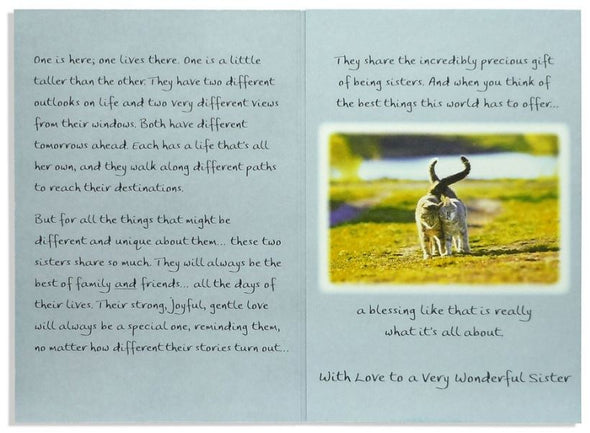 "The Story of Two Very Different Sisters" Greeting Card