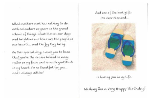 Blue "Birthdays Are Wonderful Reminders" Greeting Card