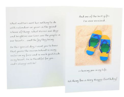 Blue "Birthdays Are Wonderful Reminders" Greeting Card