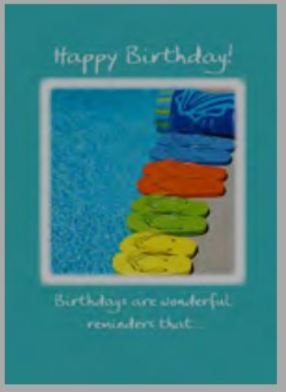 Blue "Birthdays Are Wonderful Reminders" Greeting Card