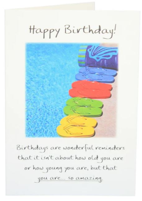 Blue "Birthdays Are Wonderful Reminders" Greeting Card