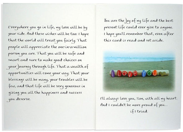 "To My Amazing Remarkable Son" Greeting Card