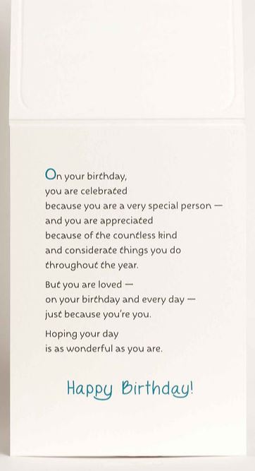 "For Your Birthdayi i hope all these blessings will come your way" Greeting Card