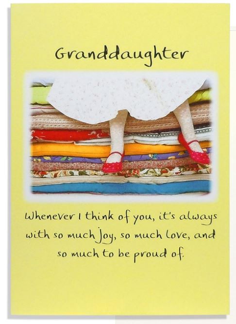 "Granddaughter,  Whenever I Think Of You" Greeting Card