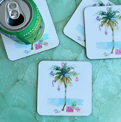 Merry Beachmas Drink Coasters (Set of 4)