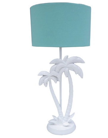 White Palm Tree Table Lamp
