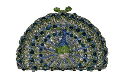 Blue Swarovski Crystal Peacock Bag from David Jeffrey
