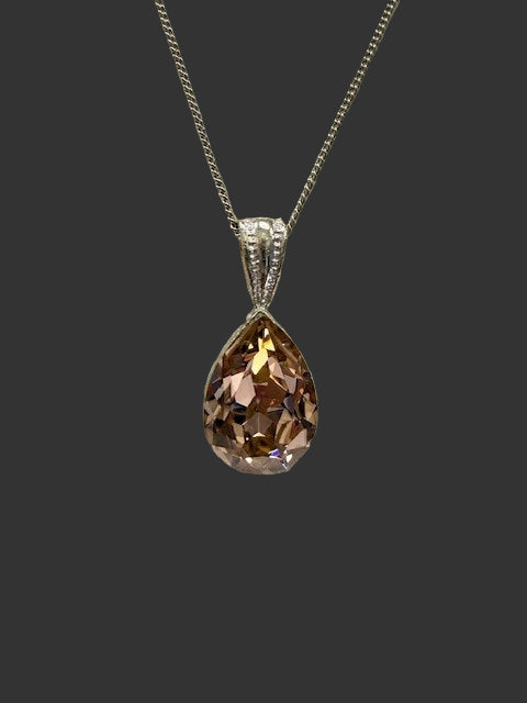 Tear Drop Swarovski Crystal Necklace