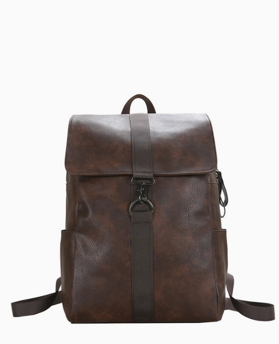 brown leather buckle backpack Vegan Leather Buckle Backpack – Lady Gryphon Shop