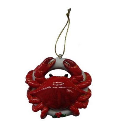 Red Crab Holiday Ornament