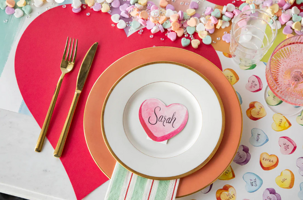 Red Heart Die Cut Placemat (12 Sheets)