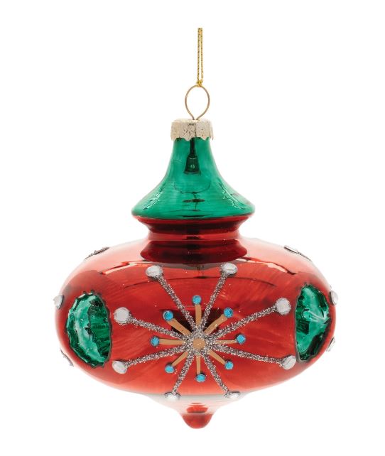 Spinning Top Retro Glass Ornaments