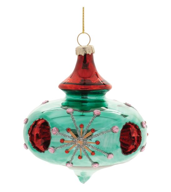 Spinning Top Retro Glass Ornaments