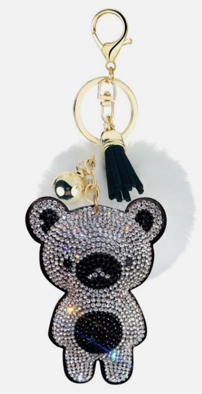 Bling Bear Rhinestone Keychain