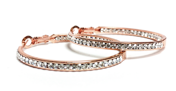 2.5" Round Hoop Stud Earrings from Jacqueline Kent