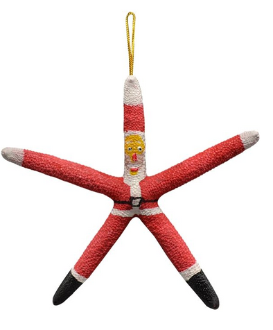 Santa Finger Starfish Ornament