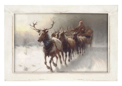 Santa's Reindeers Framed Print